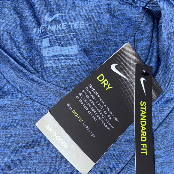 NWT Nike Men's Heather Blue Dri-FIT Tee Size Large - Picture 5 of 8